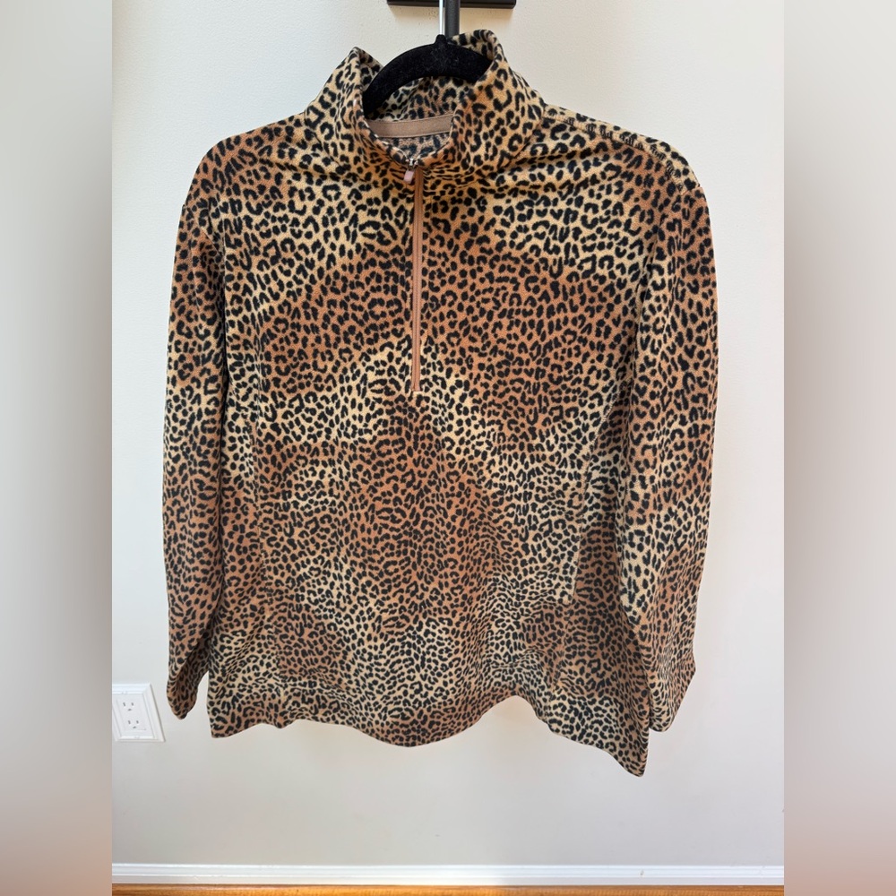 Lands' End Animal Print Lightweight Fleece